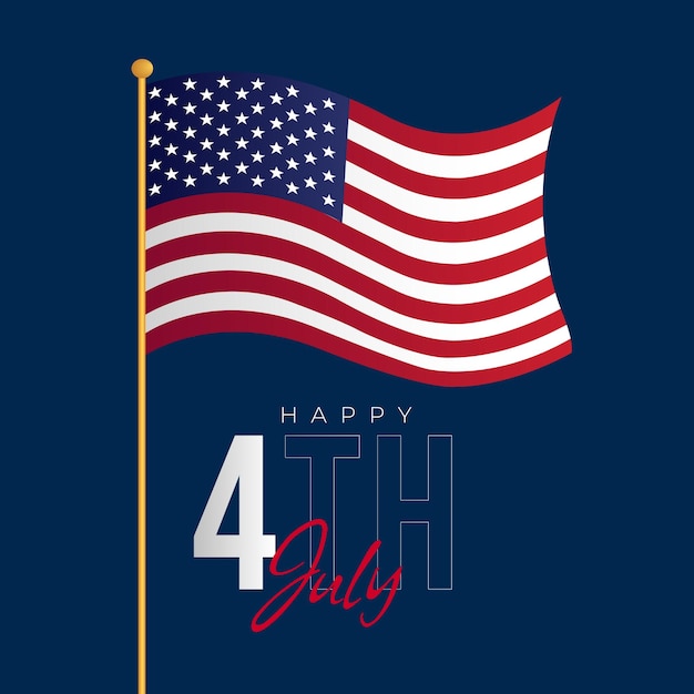 Usa independence day celebration happy 4th of july greeting card