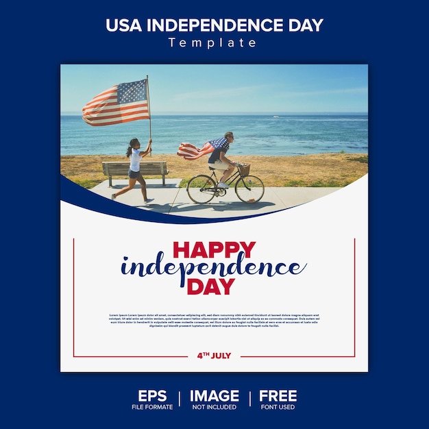 Vector usa independence day design template