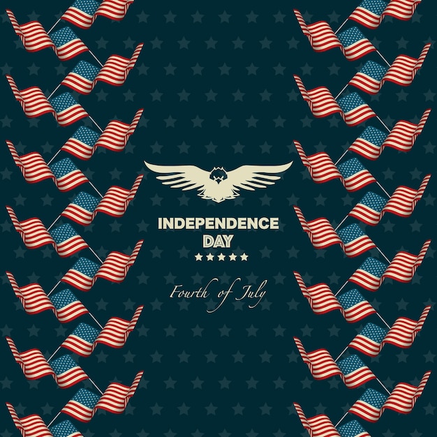 Vector usa independence day eagle