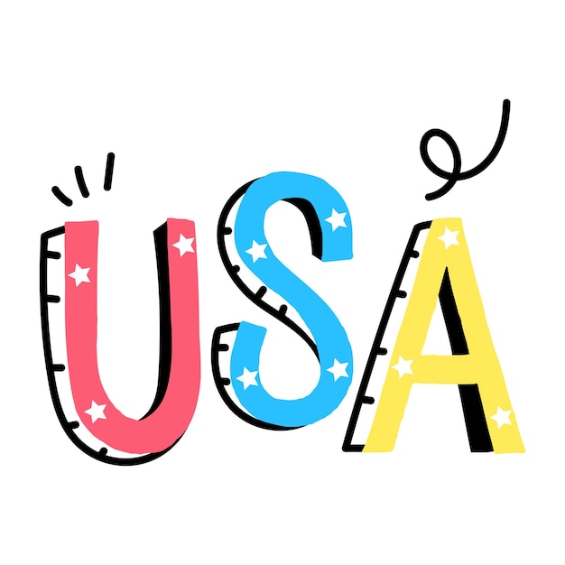 USA independence sticker with scalability