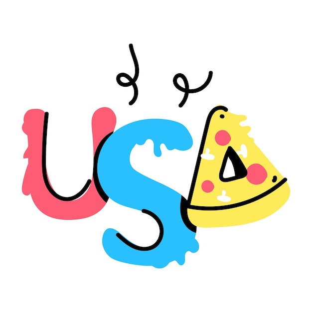 USA independence sticker with scalability