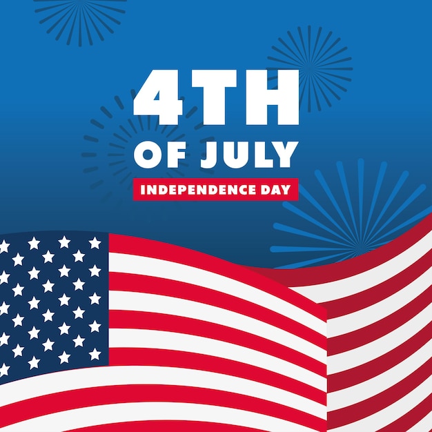 usa independence with flag