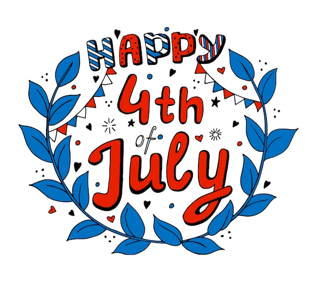 Usa, 4 luglio, giorno dell'indipendenza. isolato