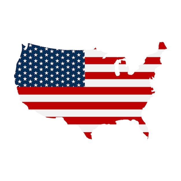 USA kaart vlag strepen en sterren Logo