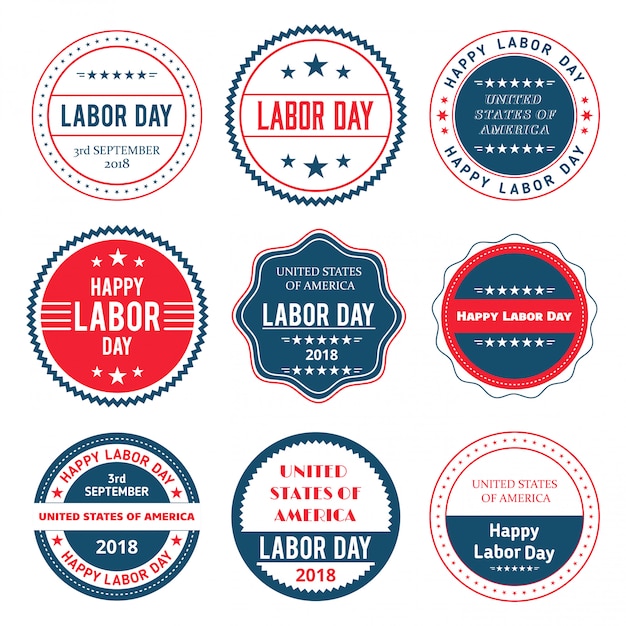 USA Labor Day Badge