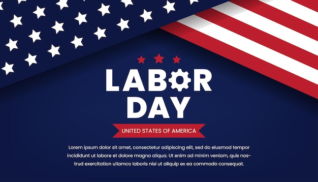 USA Labor Day banner design