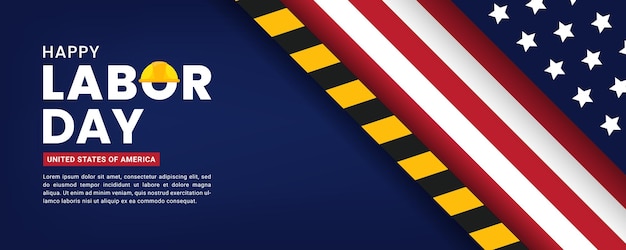 USA Labor Day banner template design