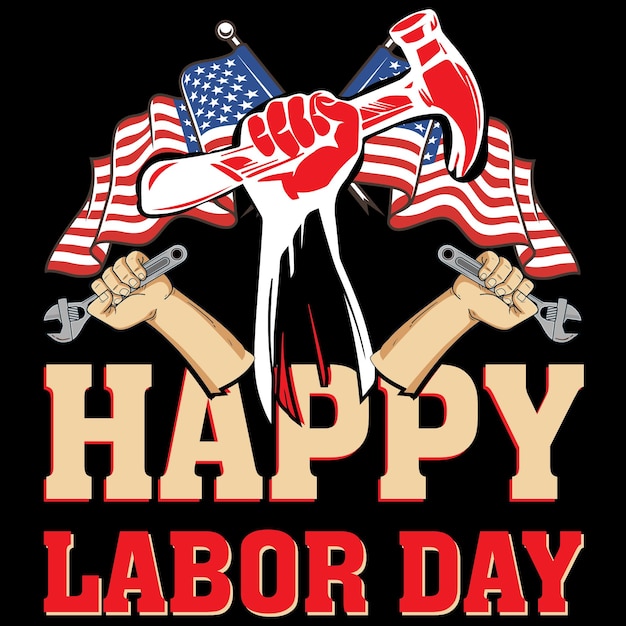 Vector usa labor day t shirt design templet.