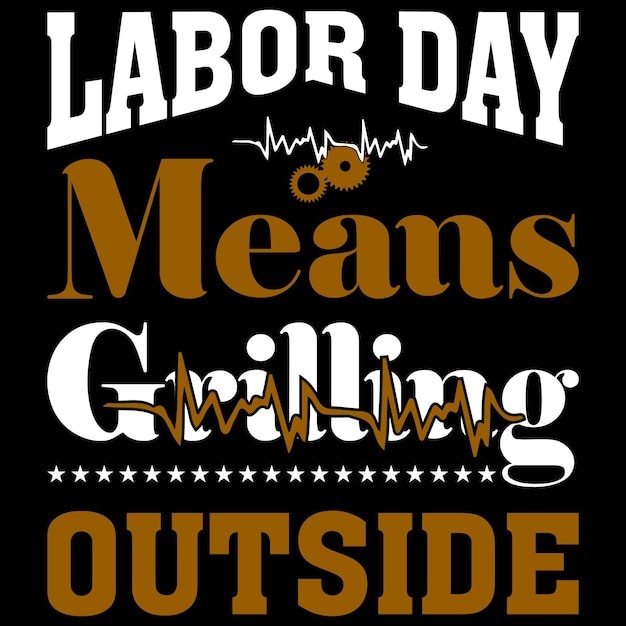 Usa labor day t-shirt ontwerp tempelt.