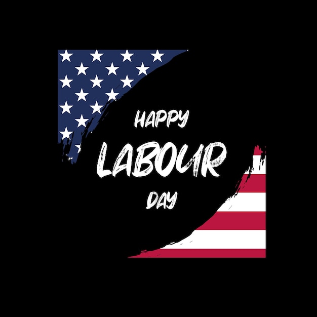 USA Labour Day T-Shirt Design