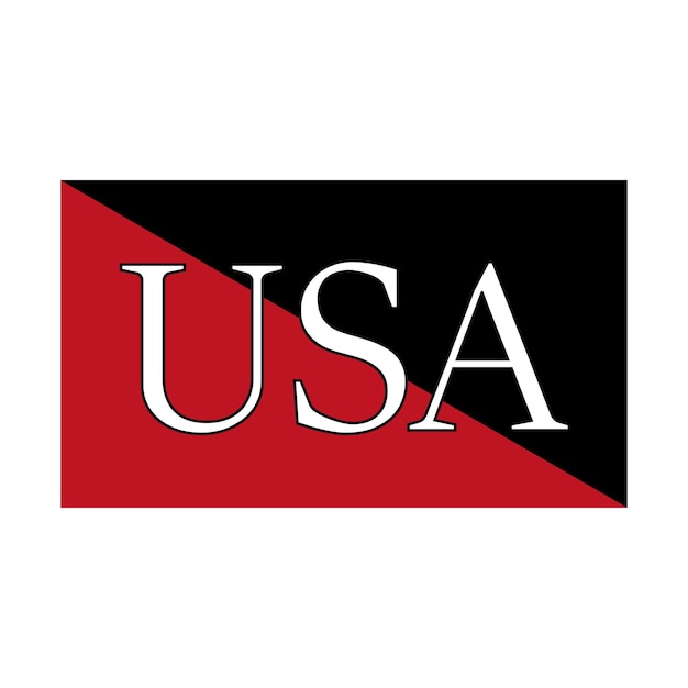 Concetto di lettering usa logo usa