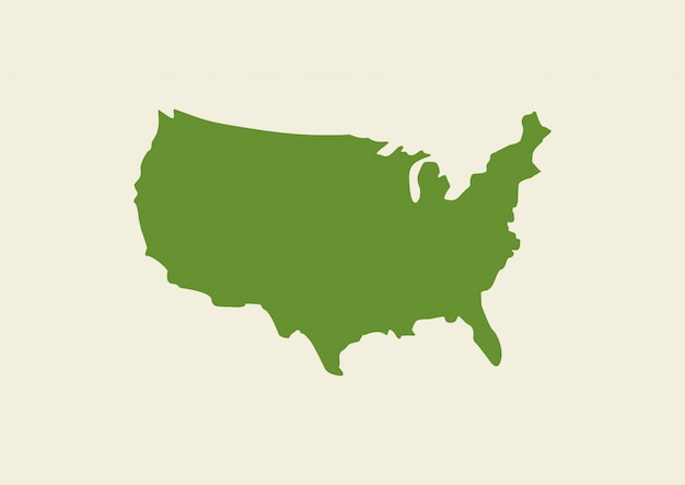 Vector usa map isolated on background