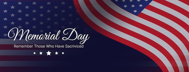 Vector usa memorial day card or background vector illustration