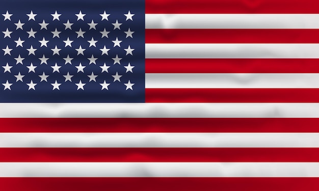 USA national flag waving realistic vector, flag of USA