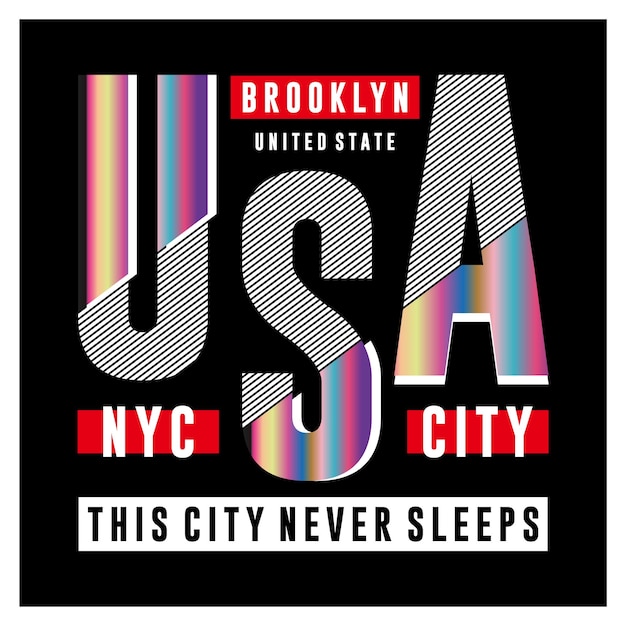 미국 뉴욕 시티 그래픽 티셔츠