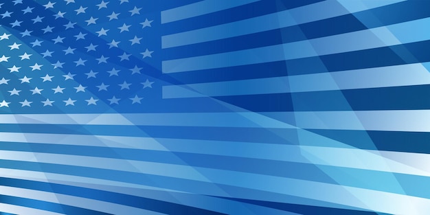 USA Onafhankelijkheidsdag abstracte achtergrond met elementen van de Amerikaanse vlag in blauwe kleuren