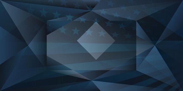 USA Onafhankelijkheidsdag abstracte achtergrond met elementen van de Amerikaanse vlag in donkerblauwe kleuren