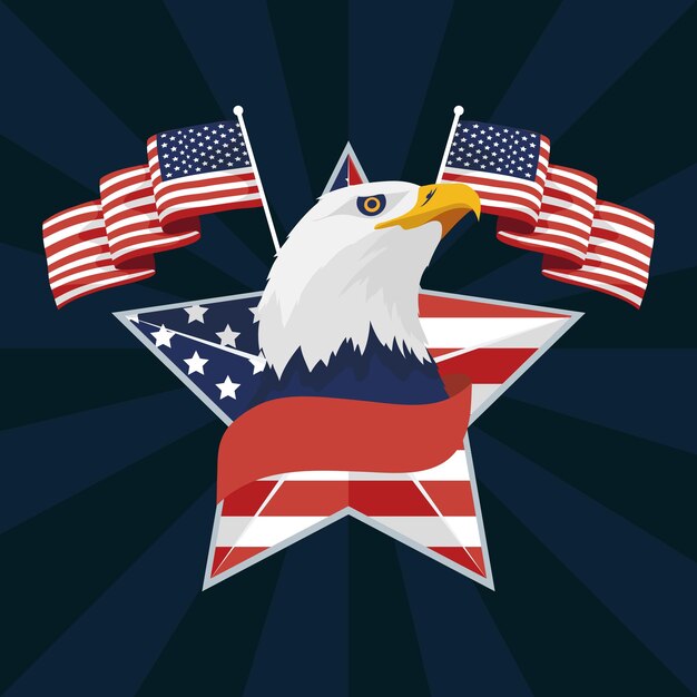 Usa onafhankelijkheidsdag embleem