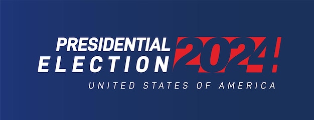 usa presidential election 2024 vector illustration poster card banner and background