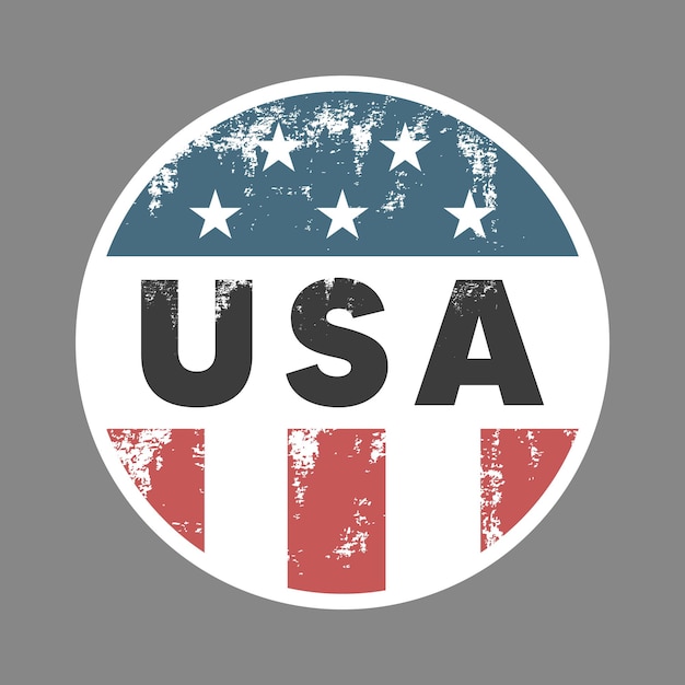 Distintivo retrò usa. etichetta di voto