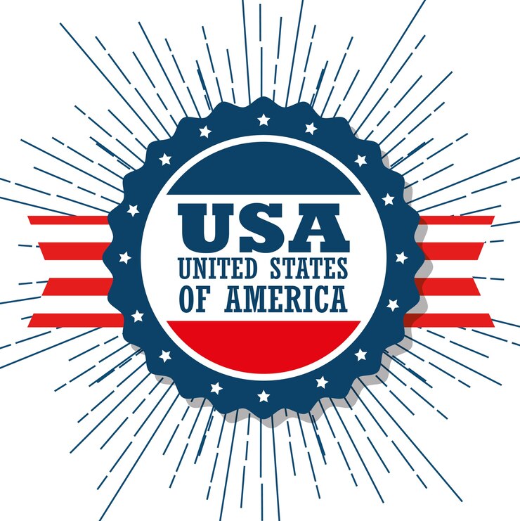 アメリカのサインと赤いストライプ