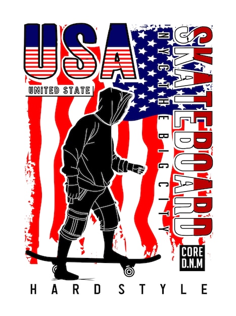 Usa skateboard design