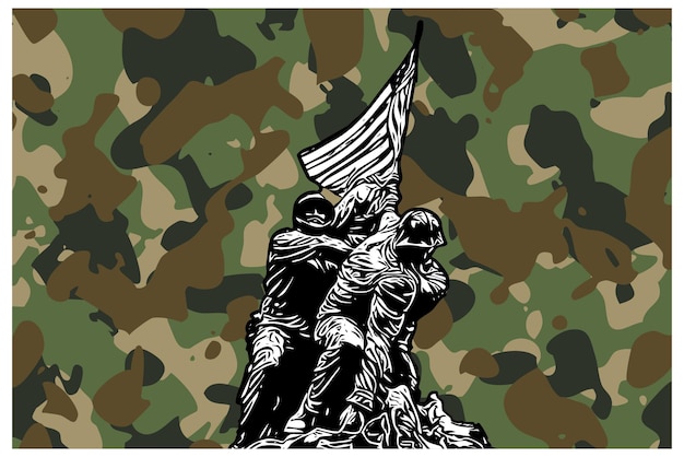 USA Soldier Memorial Vector