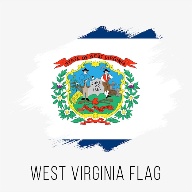 USA staat West Virginia Vector vlag ontwerpsjabloon. Vlag van West Virginia voor Onafhankelijkheidsdag