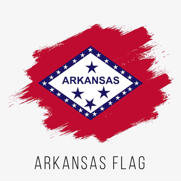 USA State Arkansas Vector Flag Design Template. Arkansas Flag for Independence Day