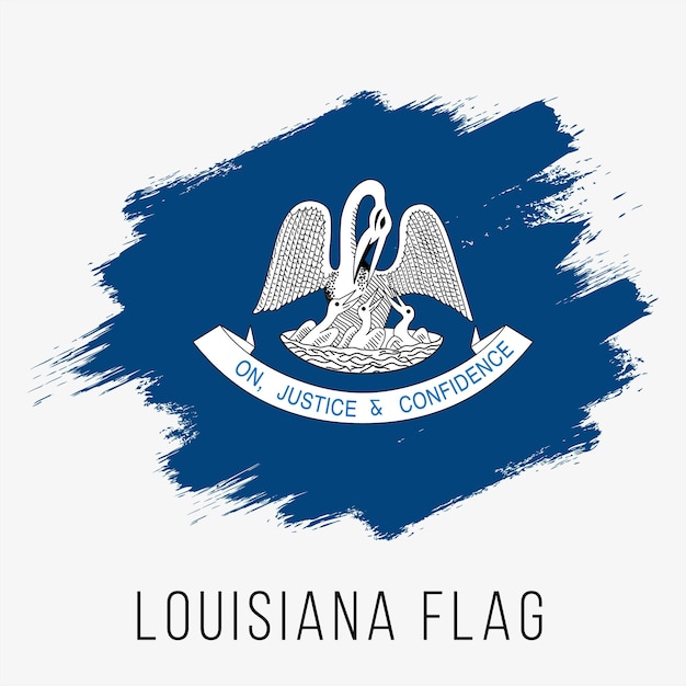 米国ルイジアナ州ベクトル フラグ デザイン テンプレートです。独立記念日のルイジアナ州旗