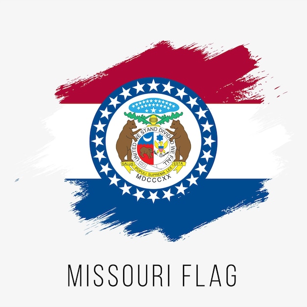 USA State Missouri Vector Flag Design Template. Missouri Flag for Independence Day