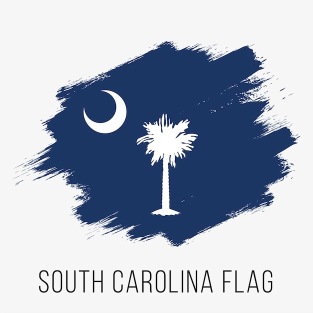 USA State South Carolina Vector Flag Design Template. South Carolina Flag for Independence Day