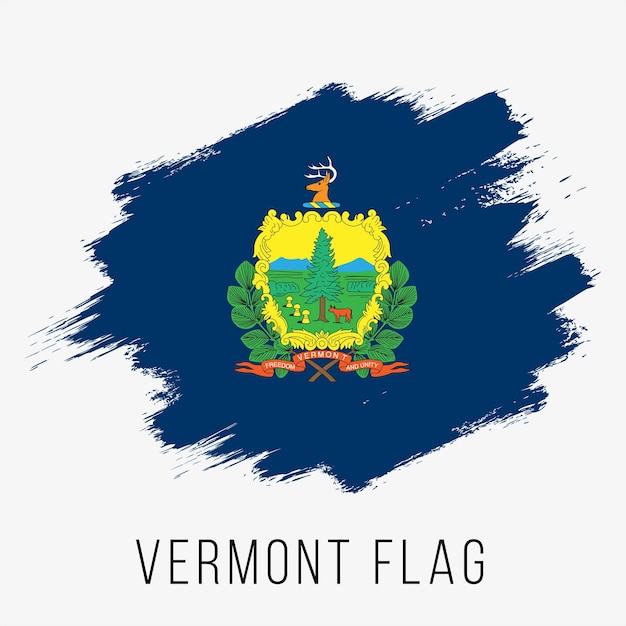 Шаблон дизайна векторного флага штата Вермонт США. Флаг Вермонта на День независимости