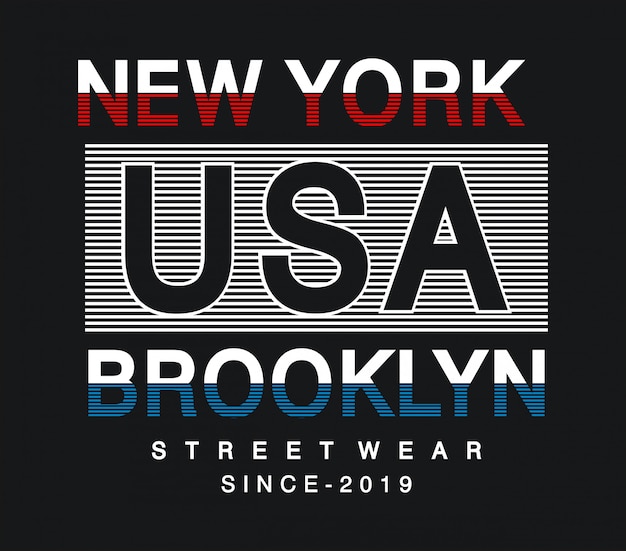 Usa typografie voor print t-shirt