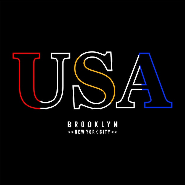 usa typography design vector for print t shirt