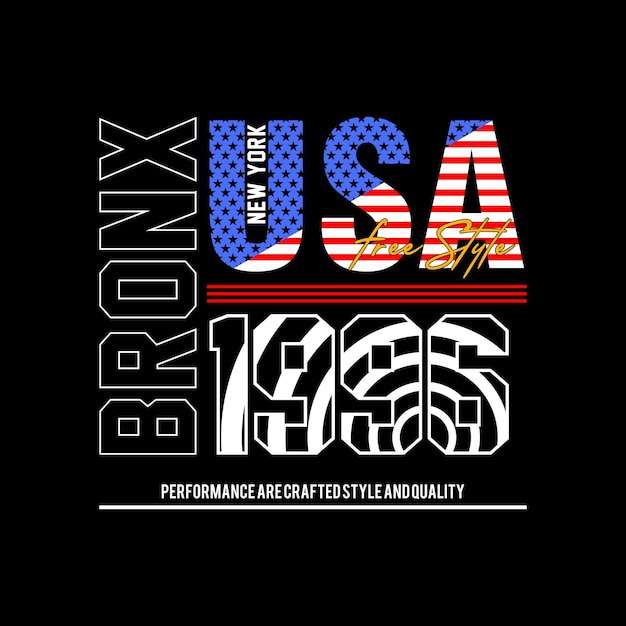 usa typography design vector for print t shirt