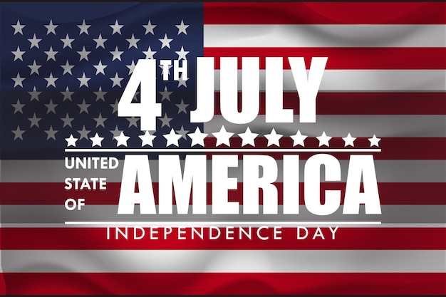 USA or United States of America independence day banner for 4th of July Vector illustration