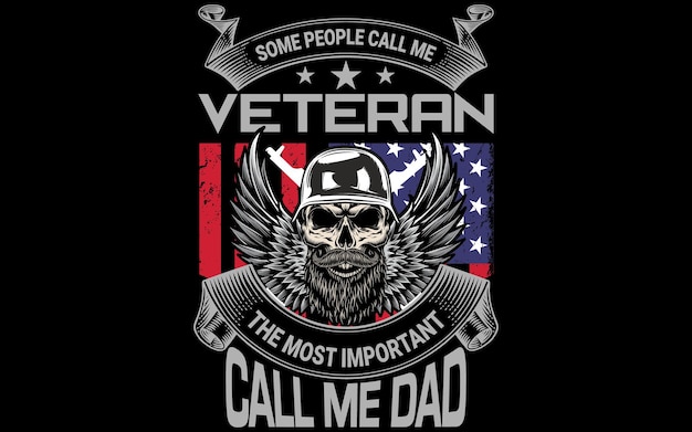 USA veteraan t-shirt vector