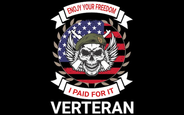 usa veteran t shirt vector