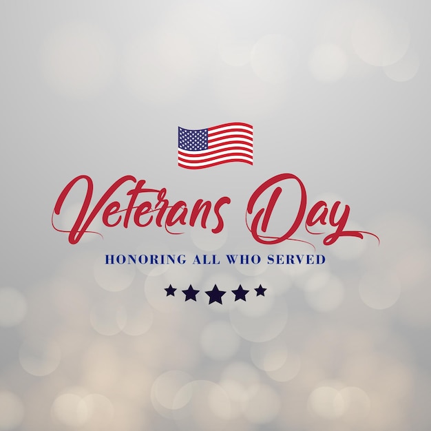 Vector usa veterans day background. honoring all who served. thank you veterans. veterans day.