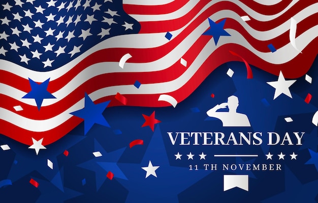 Vector usa veterans day background