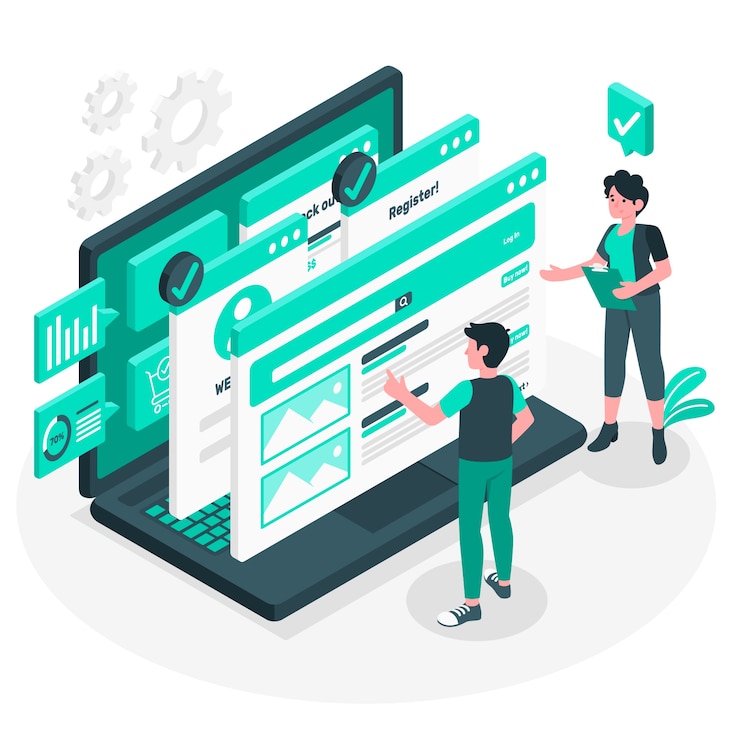 Vector usability testing concept illustration