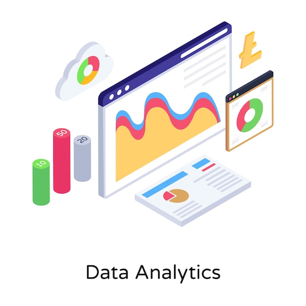 A usability testing isometric illustration