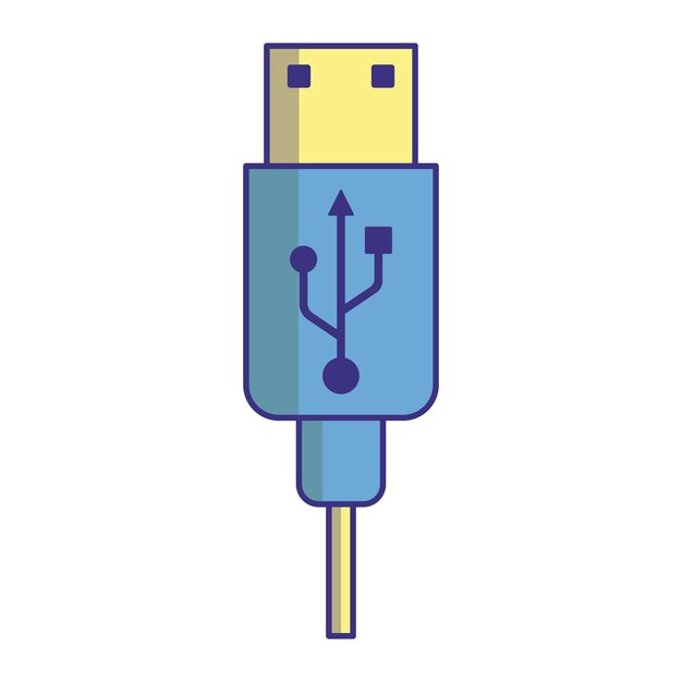 USB cable icon vector on trendy style for design and print