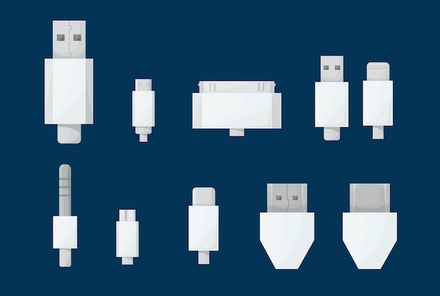 Set di cavi usb.