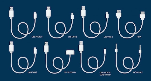 Usb cables set.