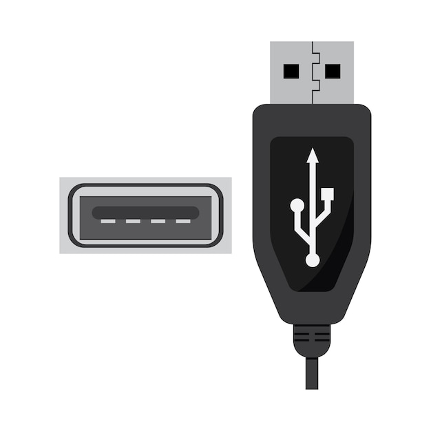 Логотип передачи данных USB