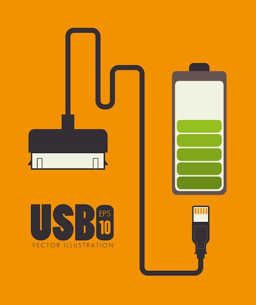 Usb design, vector illustration.