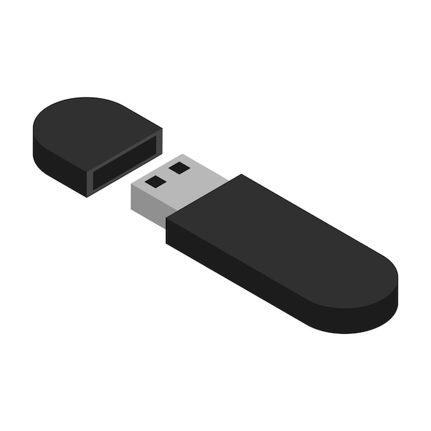 白い背景のUSBデバイスのイラスト