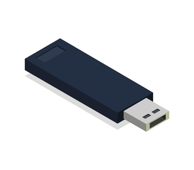 USB-drive isometrisch op een achtergrond